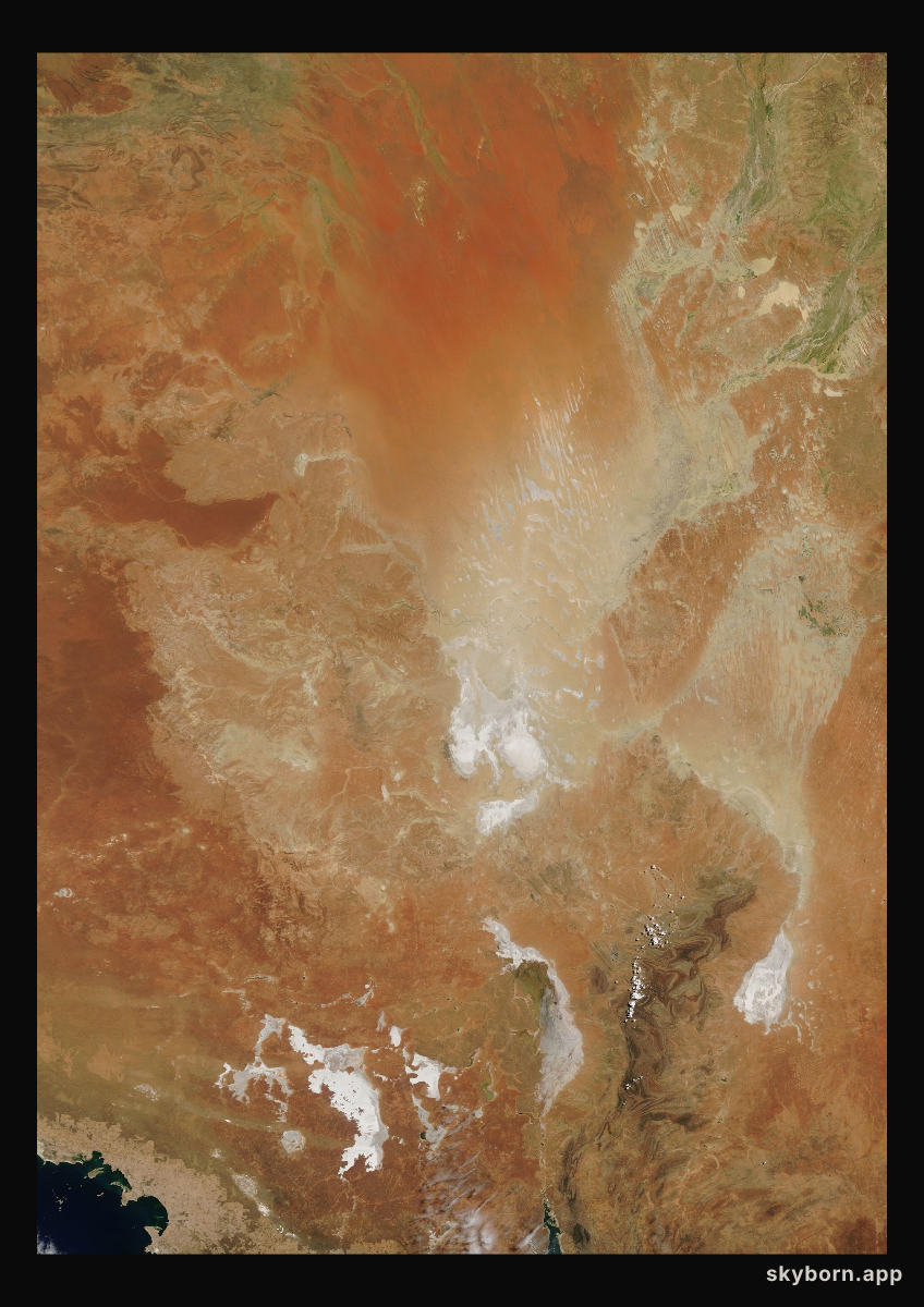 The Earth on 14 February 2007 · Lake Eyre, Australia