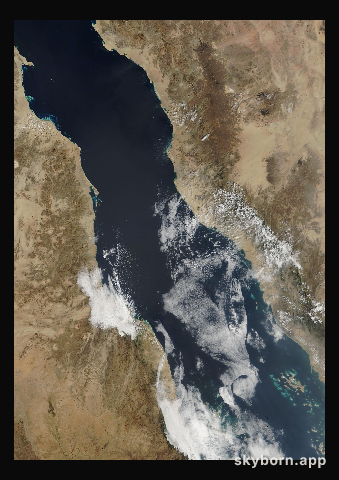 The Earth on 20 February 2007 · Red Sea
