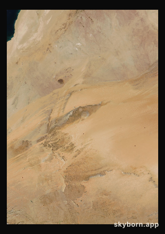 The Earth on 22 February 2007 · Eye of the Sahara, Mauritania
