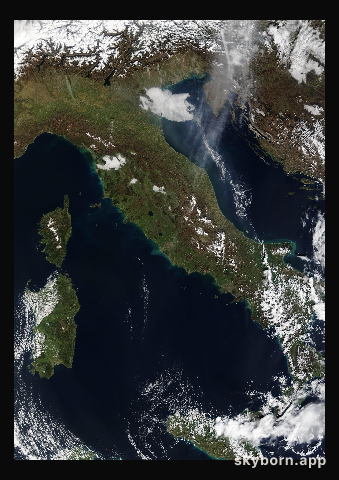 The Earth on 27 February 2007 · Italy and the Adriatic