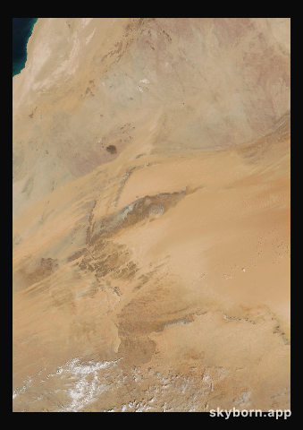 The Earth on 3 March 2007 · Eye of the Sahara, Mauritania