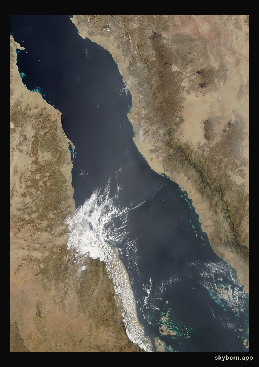 The Earth on 8 March 2007 · Red Sea