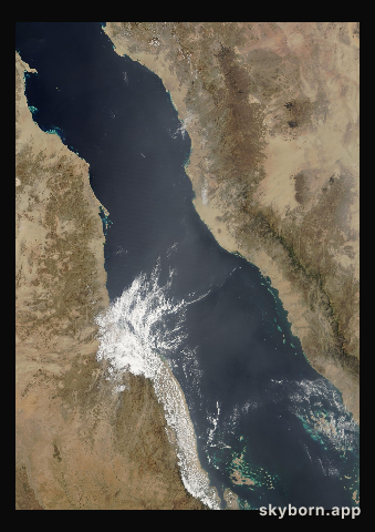 The Earth on 8 March 2007 · Red Sea