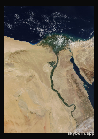 The Earth on 9 March 2007 · Nile Delta and Sinai