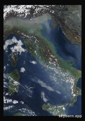 The Earth on 16 March 2007 · Italy and the Adriatic