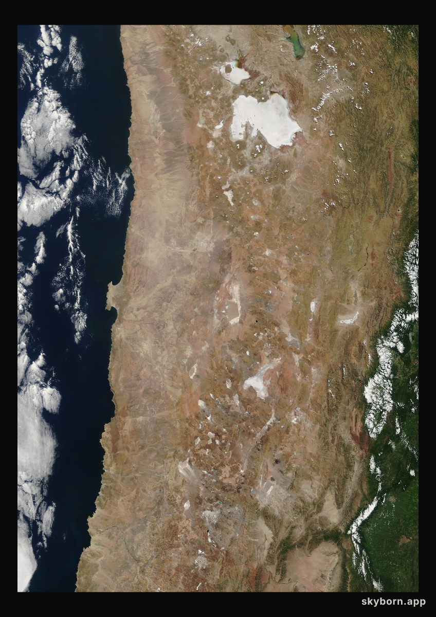 The Earth on 21 March 2007 · Atacama and the Andes