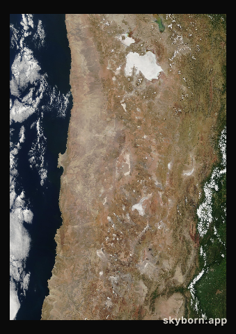 The Earth on 21 March 2007 · Atacama and the Andes