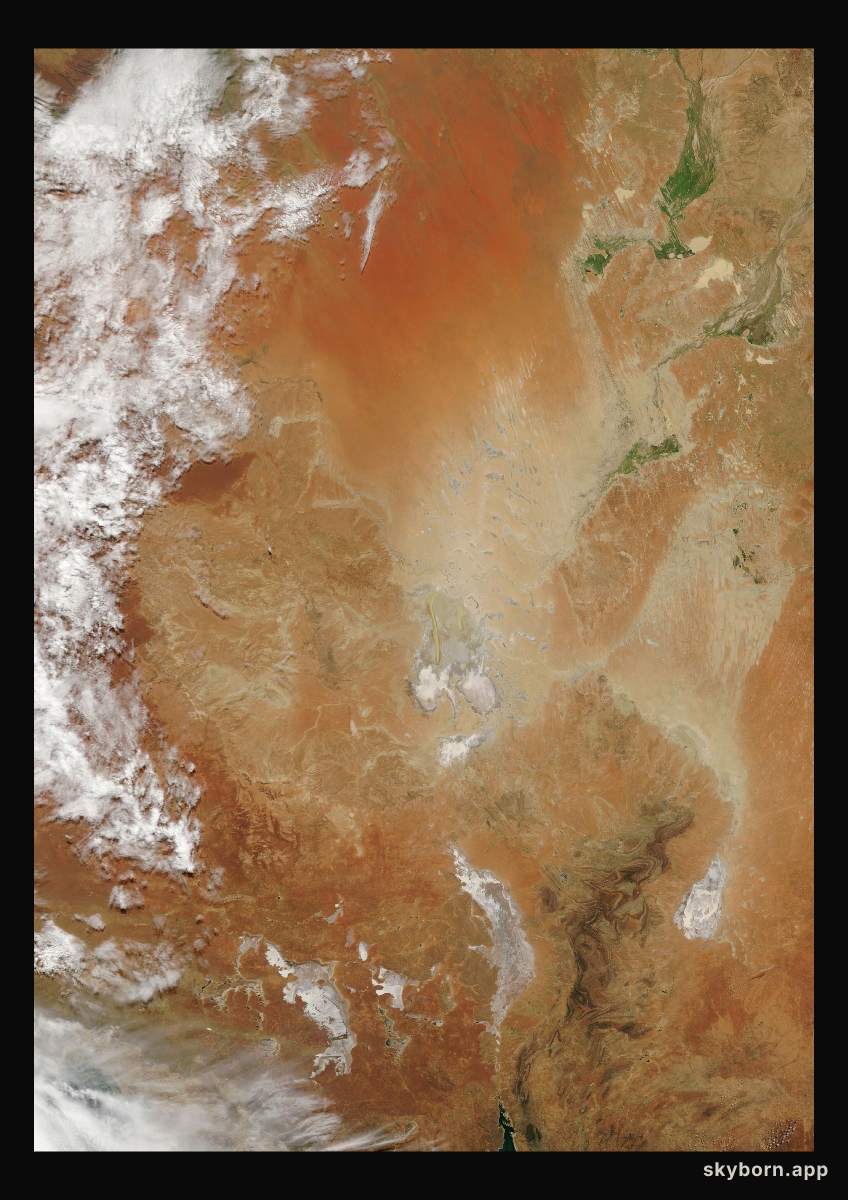 The Earth on 27 March 2007 · Lake Eyre, Australia