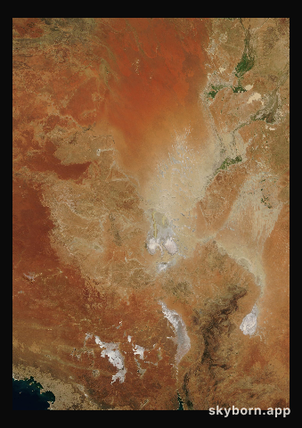 The Earth on 1 April 2007 · Lake Eyre, Australia
