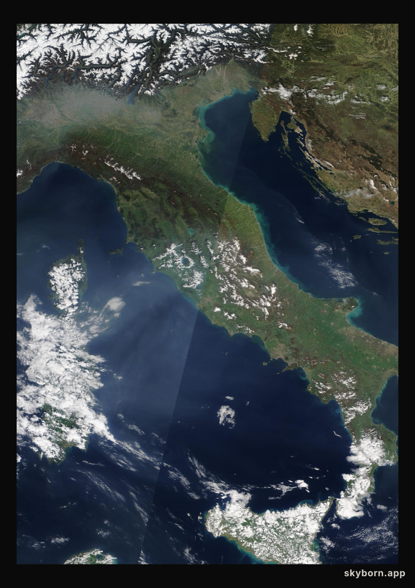 The Earth on 6 April 2007 · Italy and the Adriatic