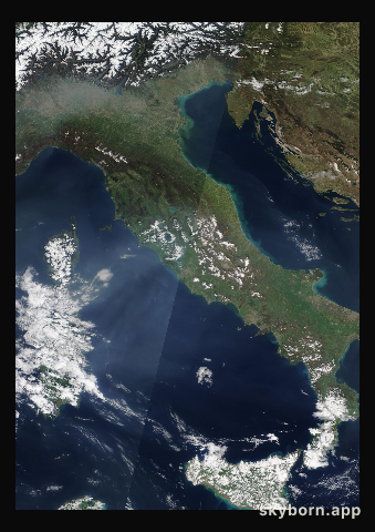 The Earth on 6 April 2007 · Italy and the Adriatic
