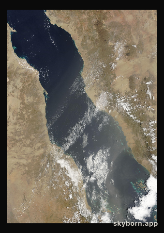 The Earth on 11 April 2007 · Red Sea