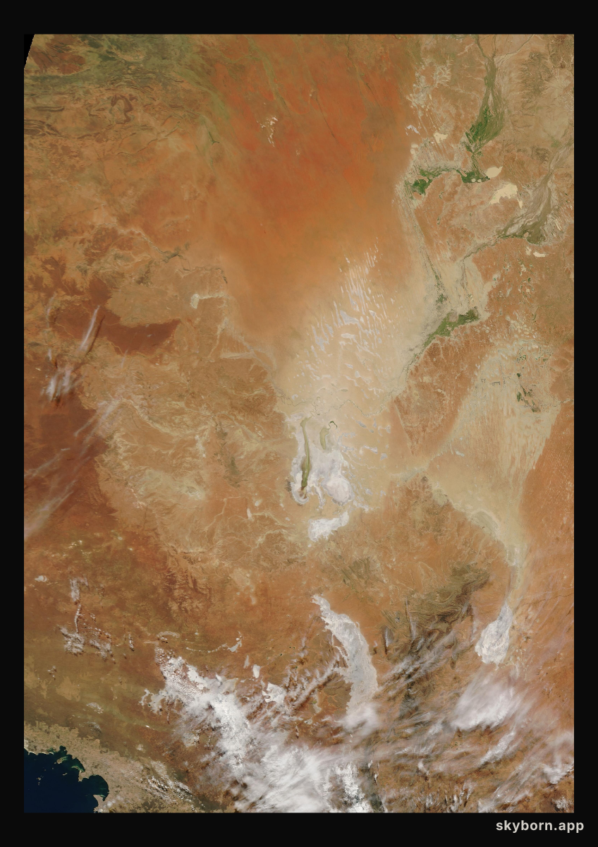 The Earth on 14 April 2007 · Lake Eyre, Australia