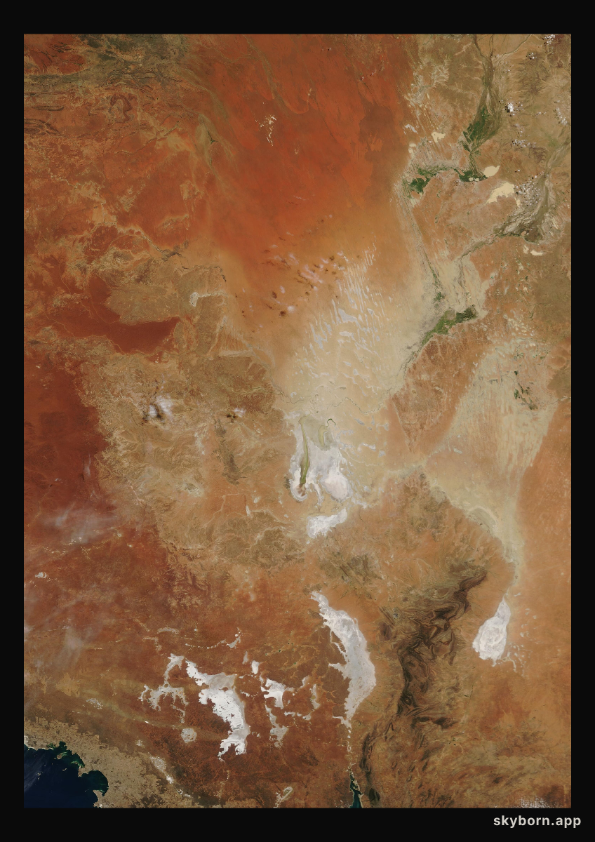 The Earth on 15 April 2007 · Lake Eyre, Australia