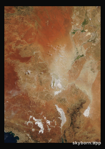 The Earth on 15 April 2007 · Lake Eyre, Australia