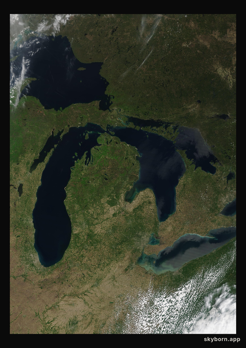 The Earth on 18 May 2007 · Great Lakes
