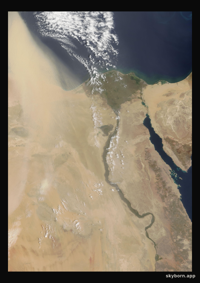 The Earth on 19 May 2007 · Nile Delta and Sinai