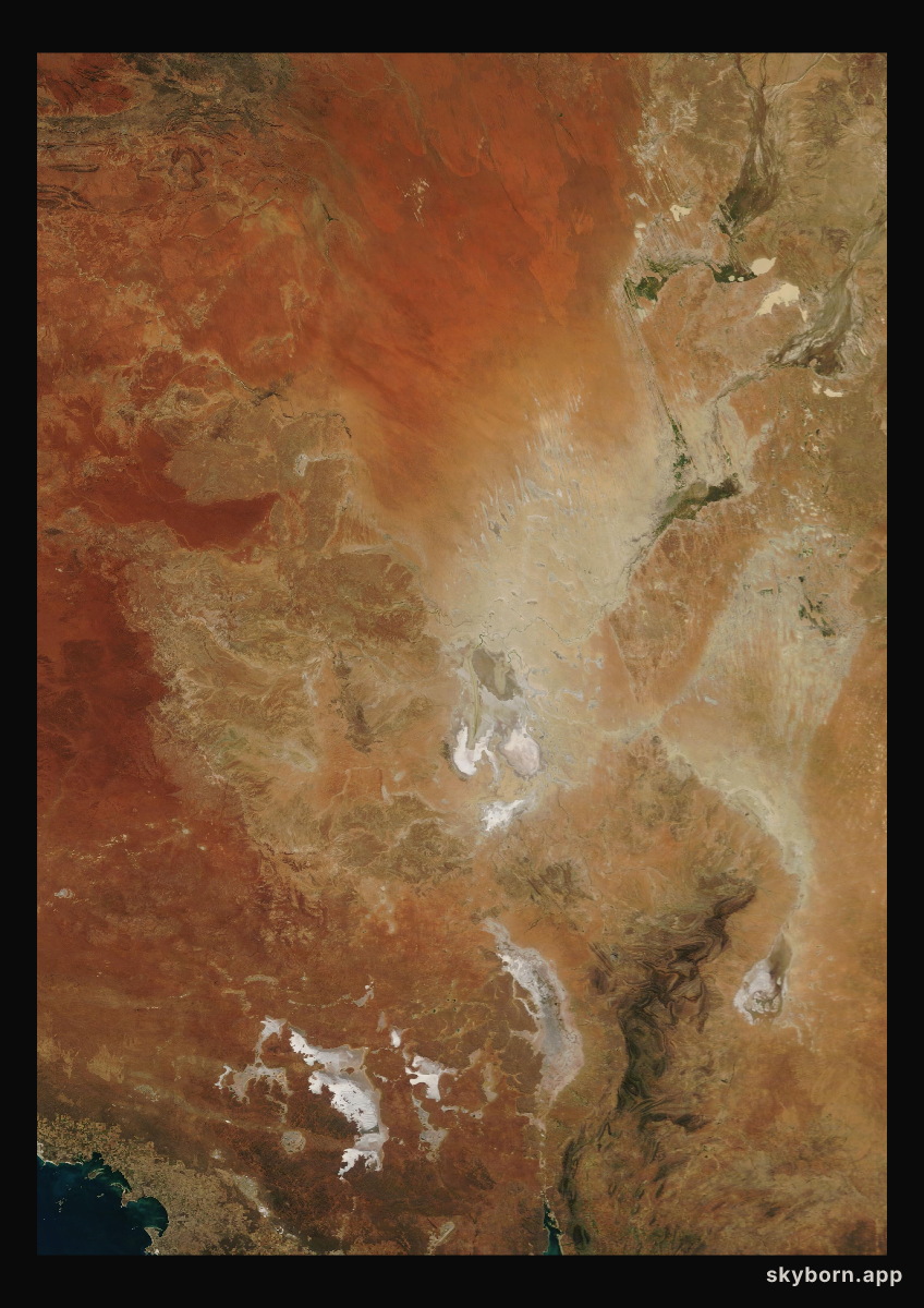 The Earth on 24 May 2007 · Lake Eyre, Australia