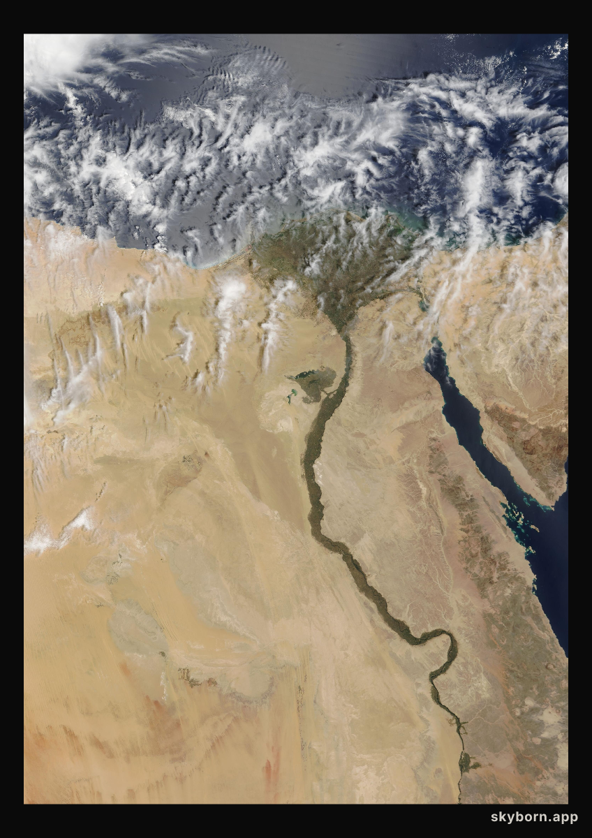 The Earth on 28 May 2007 · Nile Delta and Sinai