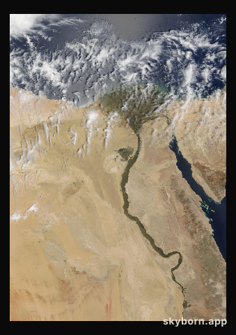 The Earth on 28 May 2007 · Nile Delta and Sinai