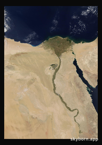 The Earth on 3 June 2007 · Nile Delta and Sinai