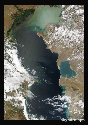 The Earth on 7 June 2007 · Caspian Sea