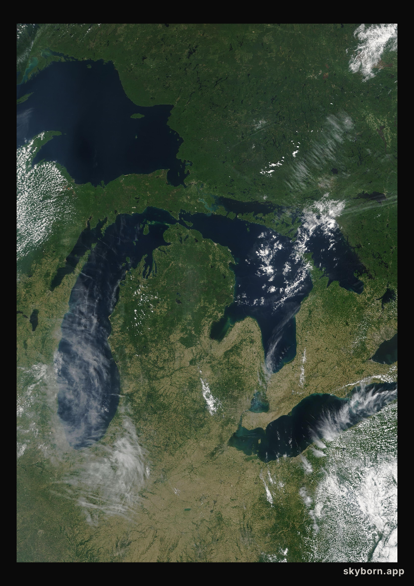 The Earth on 14 June 2007 · Great Lakes