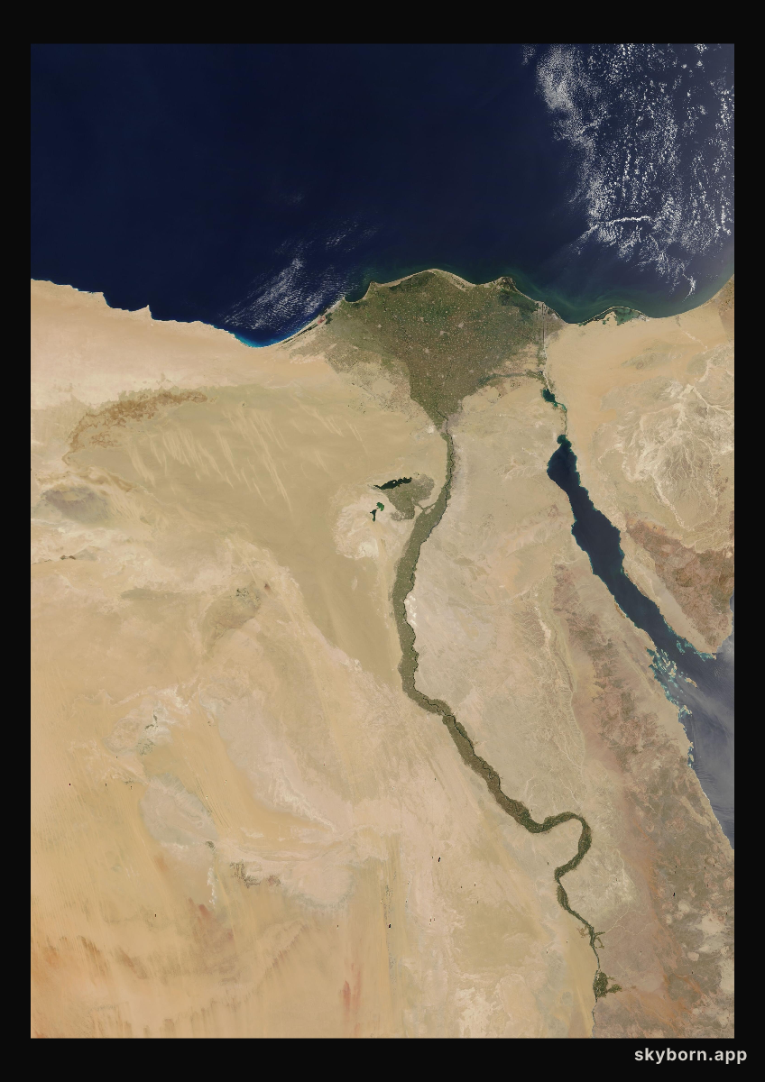 The Earth on 17 June 2007 · Nile Delta and Sinai