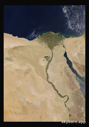 The Earth on 17 June 2007 · Nile Delta and Sinai