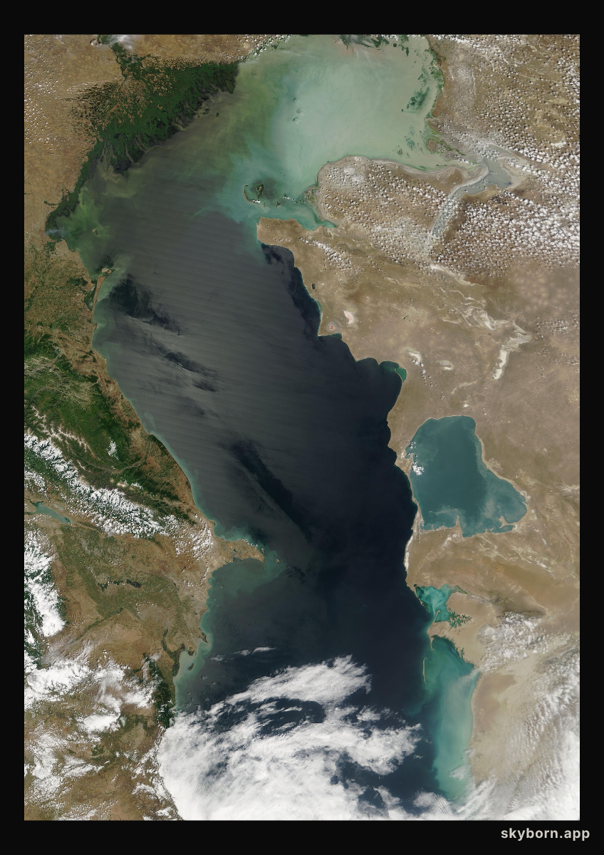 The Earth on 23 June 2007 · Caspian Sea