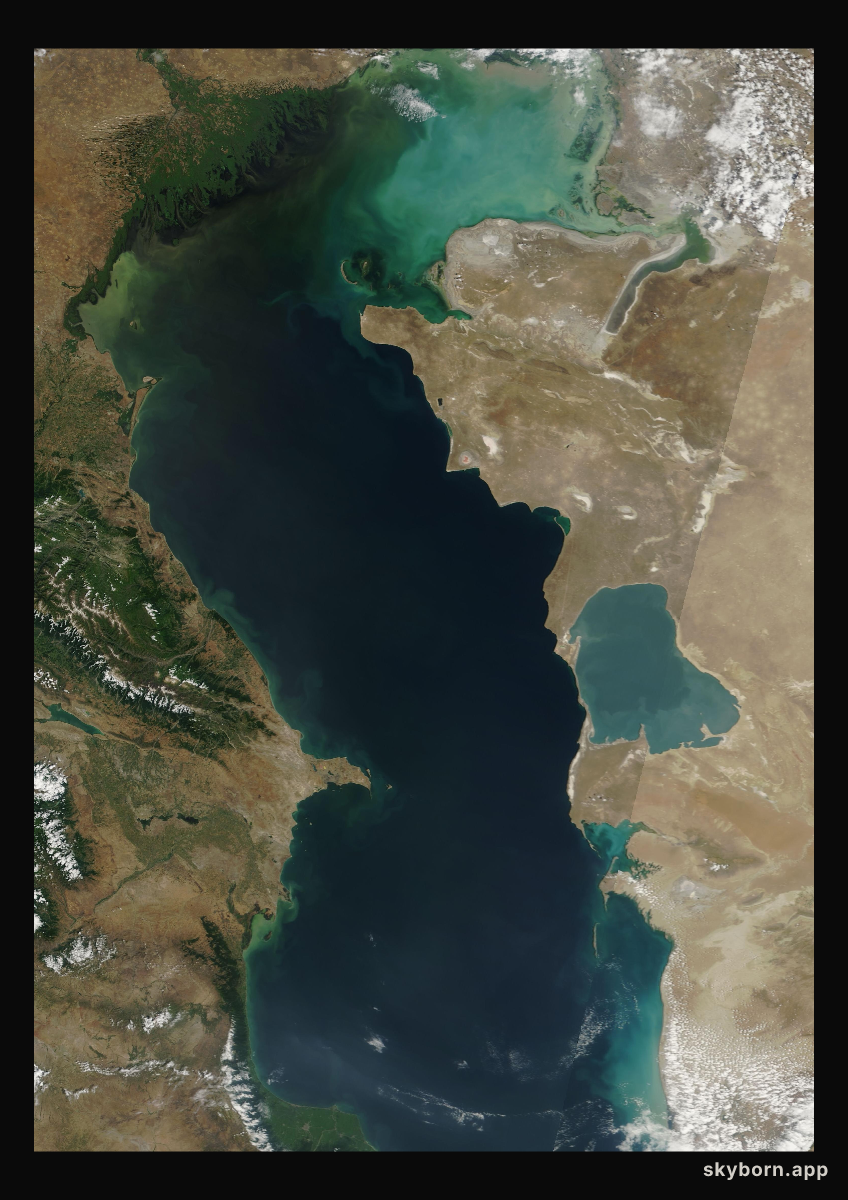 The Earth on 28 June 2007 · Caspian Sea