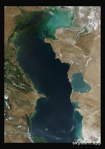The Earth on 28 June 2007 · Caspian Sea
