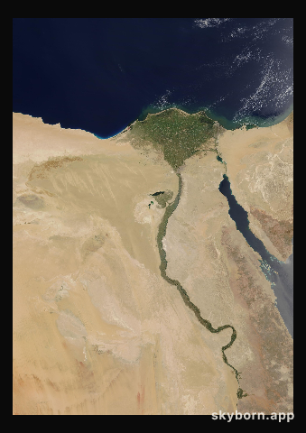 The Earth on 3 July 2007 · Nile Delta and Sinai