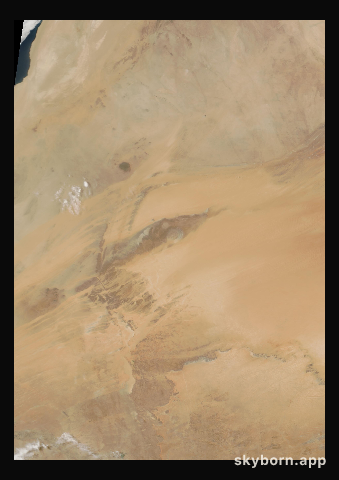 The Earth on 4 July 2007 · Eye of the Sahara, Mauritania