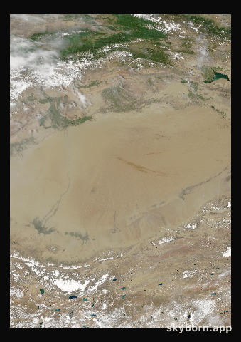The Earth on 5 July 2007 · Taklamakan Desert