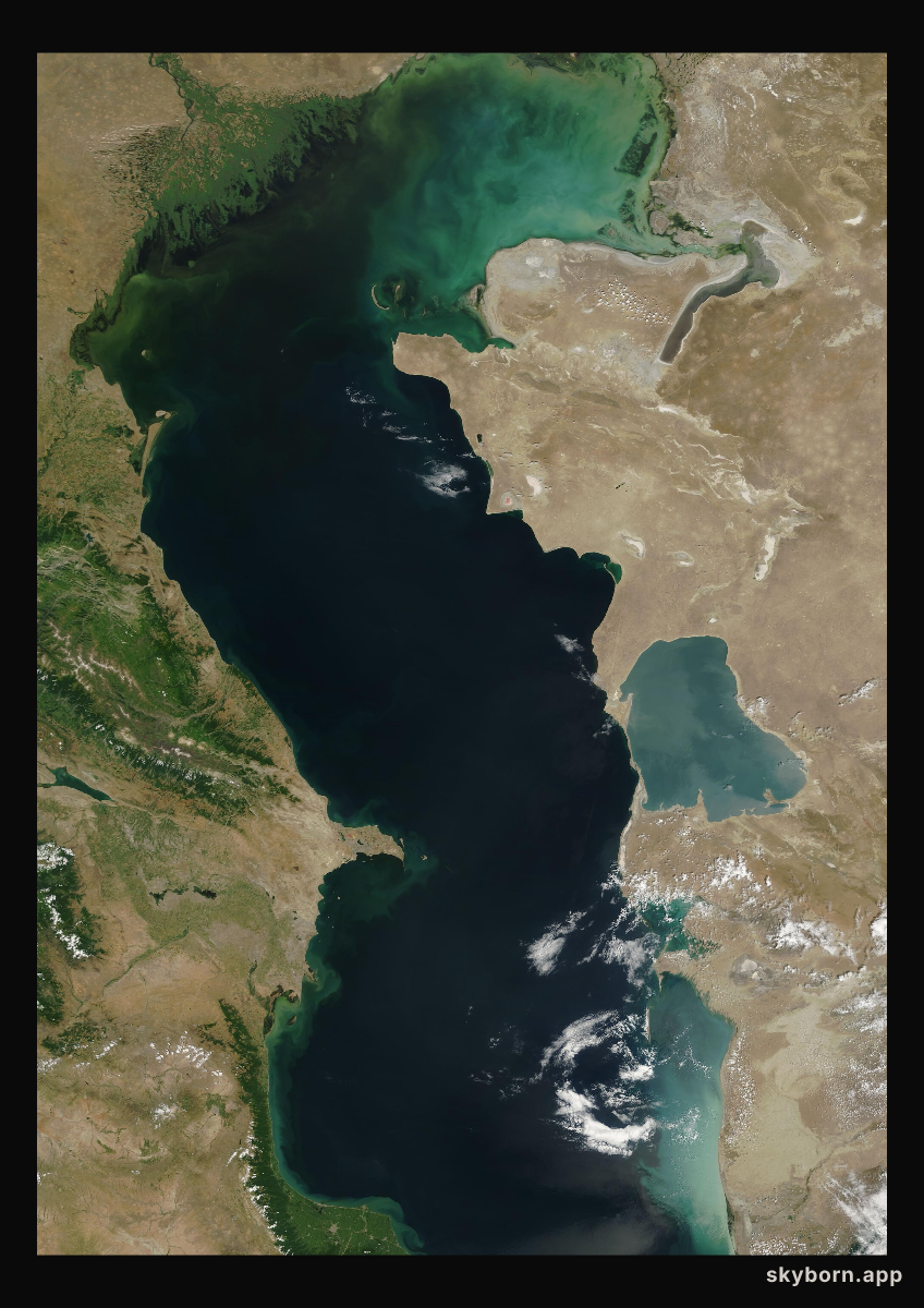 The Earth on 6 July 2007 · Caspian Sea