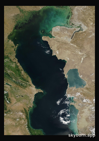 The Earth on 6 July 2007 · Caspian Sea