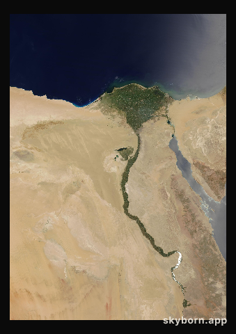 The Earth on 10 July 2007 · Nile Delta and Sinai