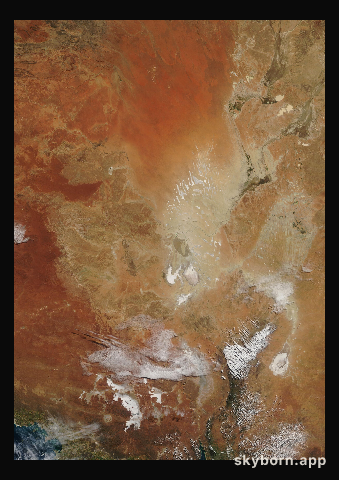 The Earth on 13 July 2007 · Lake Eyre, Australia
