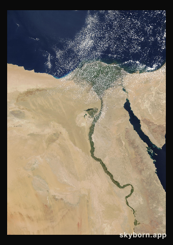 The Earth on 14 July 2007 · Nile Delta and Sinai