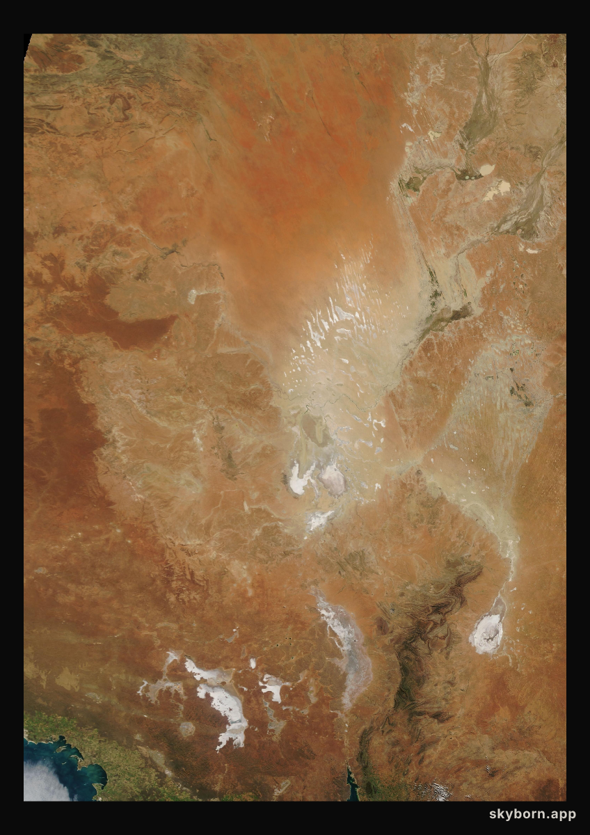 The Earth on 19 July 2007 · Lake Eyre, Australia