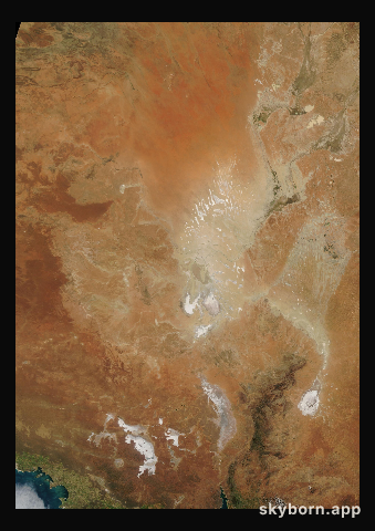 The Earth on 19 July 2007 · Lake Eyre, Australia
