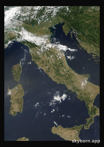 The Earth on 23 July 2007 · Italy and the Adriatic