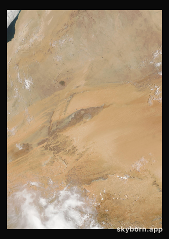 The Earth on 25 July 2007 · Eye of the Sahara, Mauritania