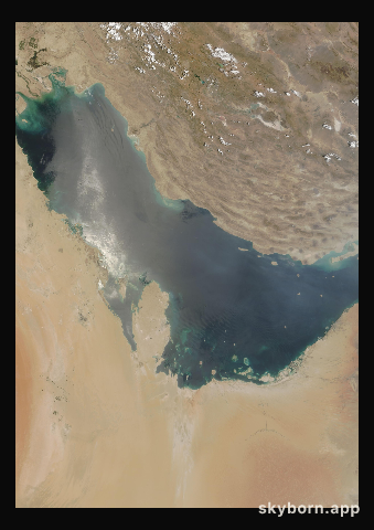 The Earth on 29 July 2007 · Persian Gulf