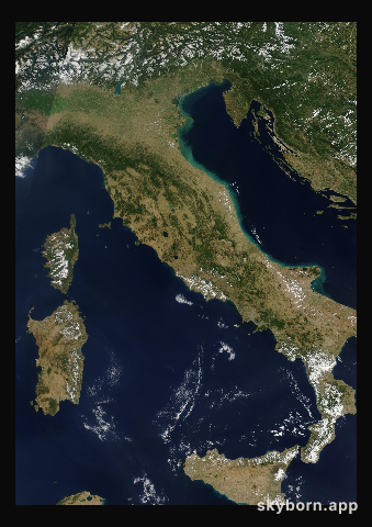 The Earth on 1 August 2007 · Italy and the Adriatic