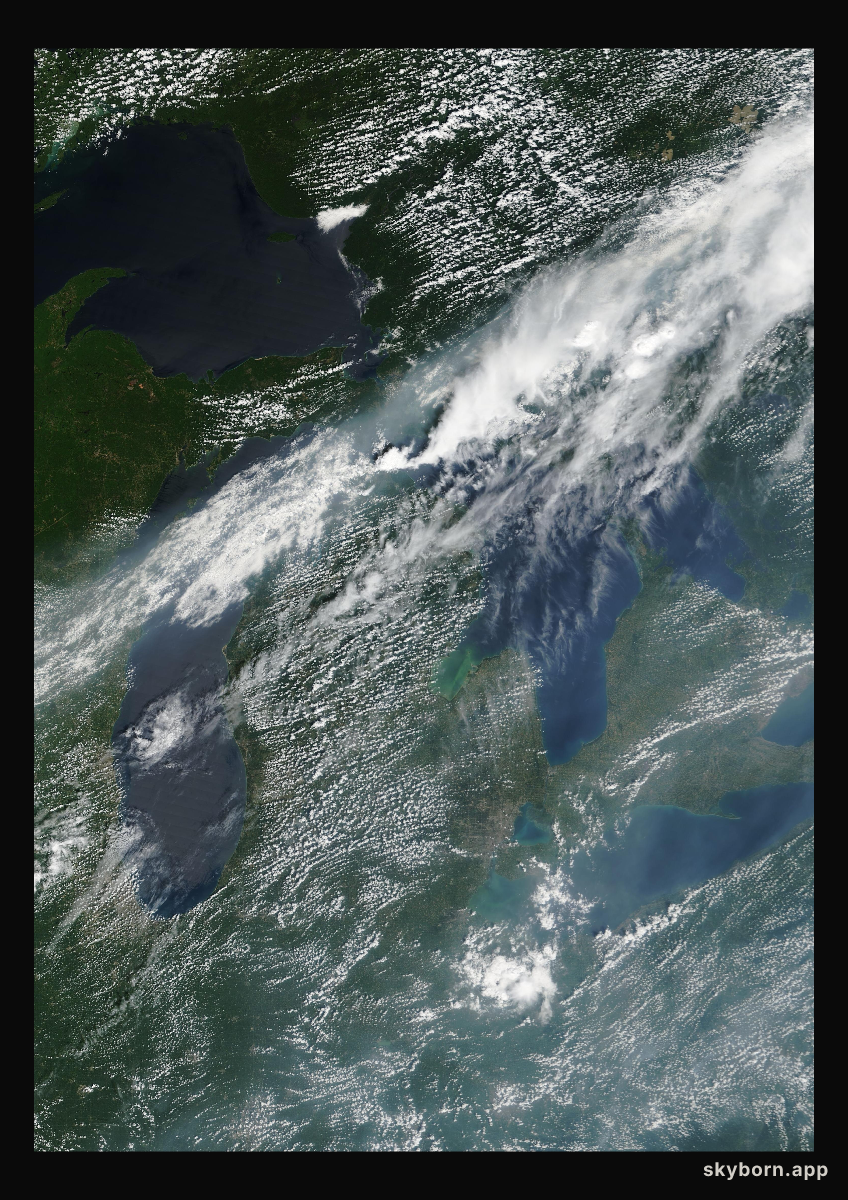 The Earth on 2 August 2007 · Great Lakes