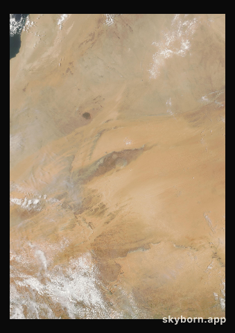 The Earth on 3 August 2007 · Eye of the Sahara, Mauritania