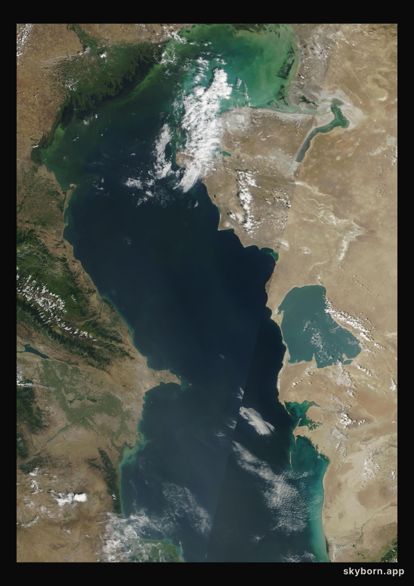 The Earth on 6 August 2007 · Caspian Sea