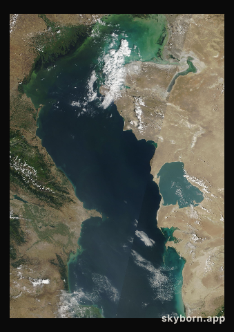 The Earth on 6 August 2007 · Caspian Sea